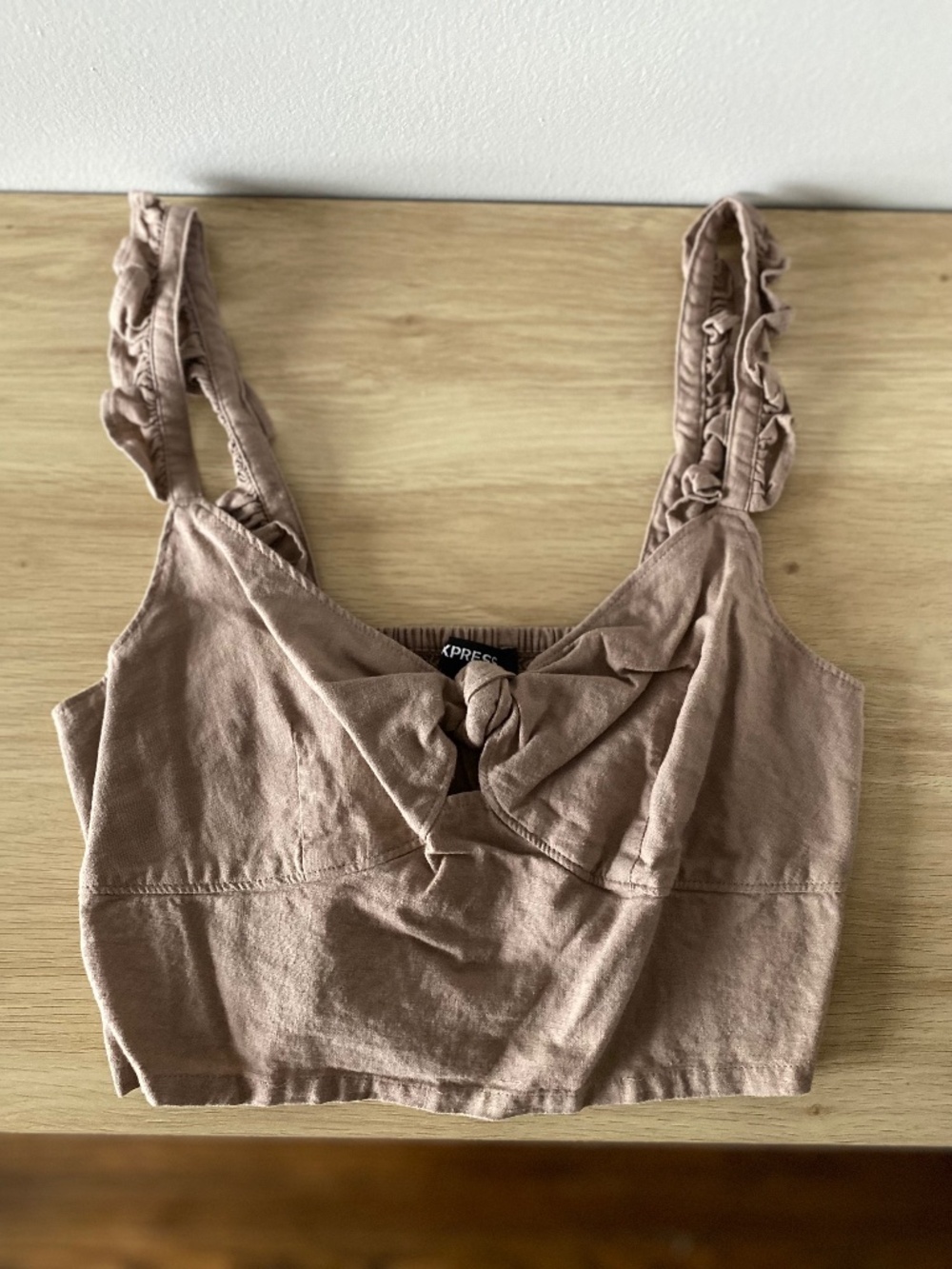 EXPRESS - tan crop top